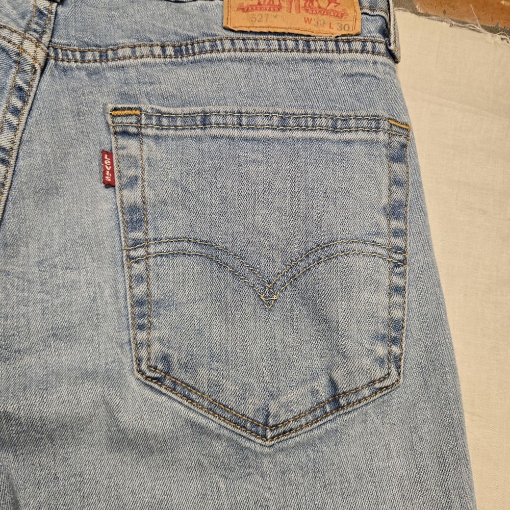 Levi's 527 Slim Bootcut Jeans Men's 32x30 Medium Wash Faded Western Cowboy Denim - Picture 13 of 16